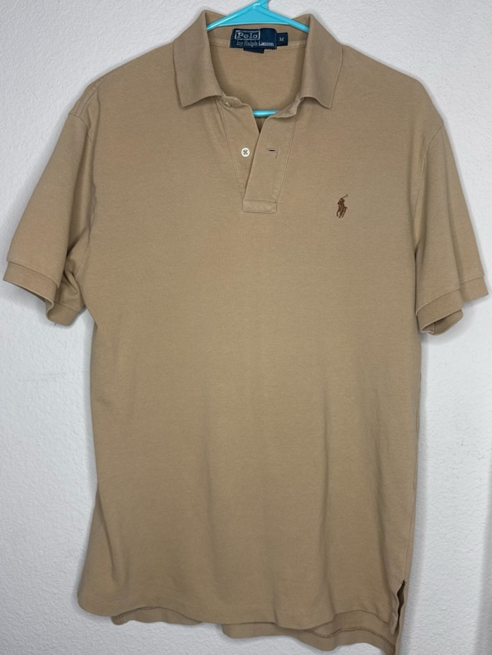 Ralph Lauren Men's Polo Shirt in Tan with Embroidered Pony